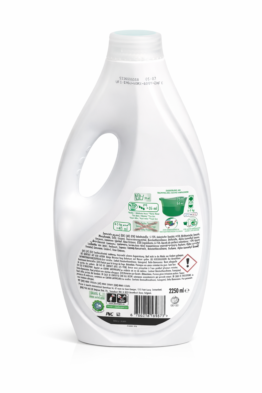 Ariel Color+ skystas skalbiklis spalvotiems drabužiams, 50 skalbimų (2.25 L)