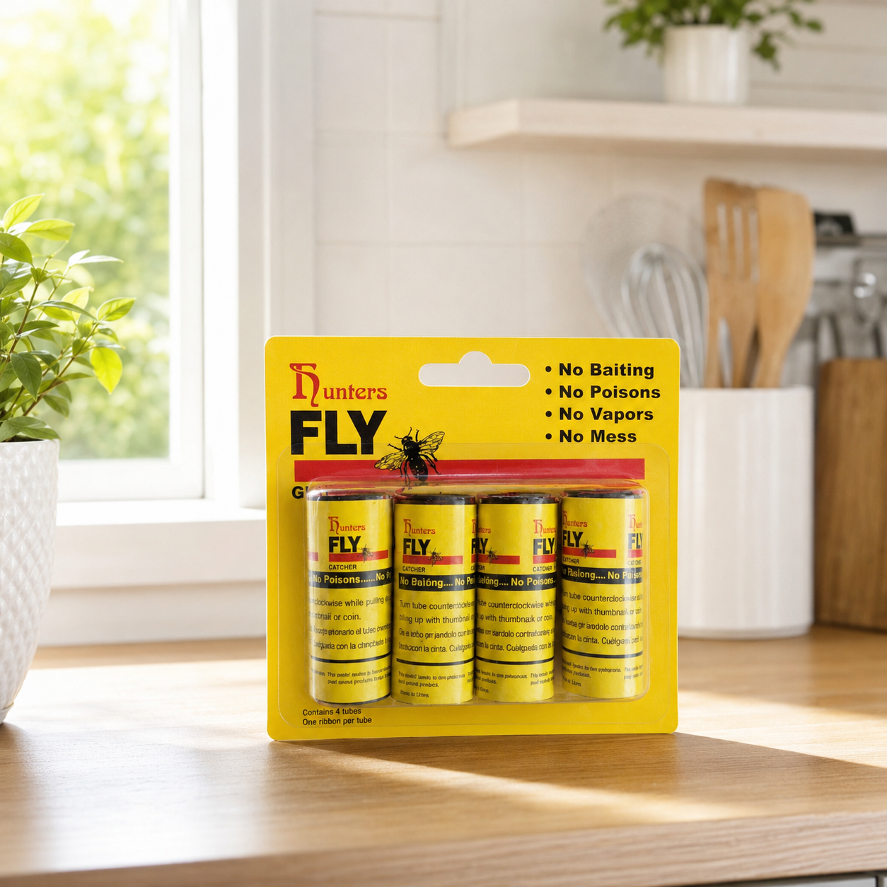 Hunters Fly lipnios juostos musėms gaudyti, 4 vnt.