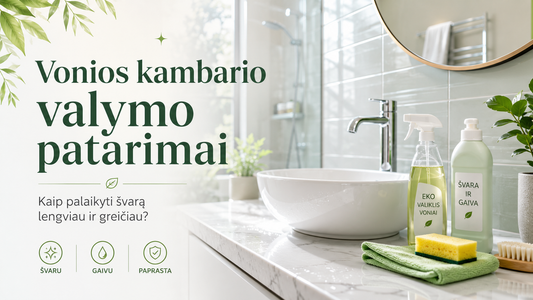 Vonios kambario valymo patarimai: kaip palaikyti švarą lengviau ir greičiau?