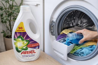 Ariel Color+ skystas skalbiklis spalvotiems drabužiams, 50 skalbimų (2.25 L)