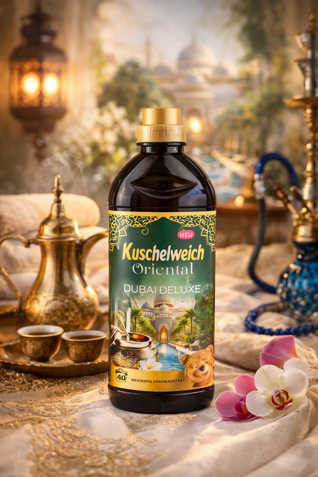 Kuschelweich Oriental Dubai Deluxe minkštiklis 1L – prabangus kvapas, 40 skalbimų