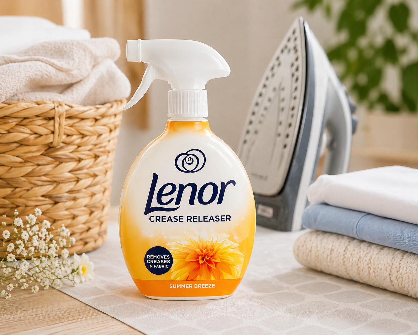 Lenor Crease Releaser Summer Breeze audinių lyginimo purškiklis 500 ml
