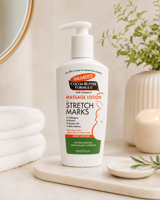 Palmer’s Cocoa Butter Formula Massage Lotion – kūno losjonas strijoms, 250 ml