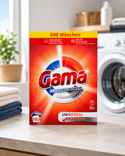 Gama Cleaning Power Universal – skalbimo milteliai baltiems ir spalvotiems audiniams, 100 skalbimų
