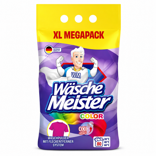 WäscheMeister Color skalbimo milteliai spalvotiems audiniams, 6 kg / 80 skalbimų