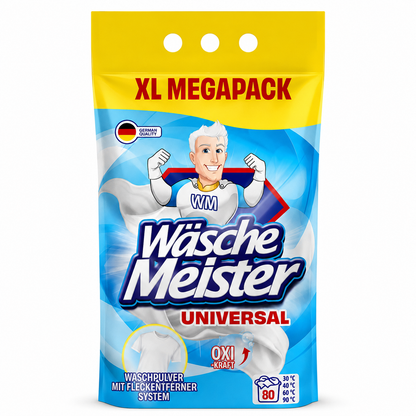 WäscheMeister Universal skalbimo milteliai, 6 kg / 80 skalbimų