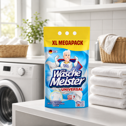 WäscheMeister Universal skalbimo milteliai, 6 kg / 80 skalbimų