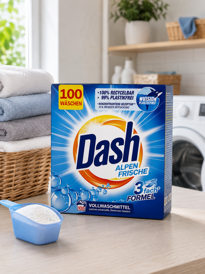 Dash Alpen Frische universalūs skalbimo milteliai 100 skalbimų
