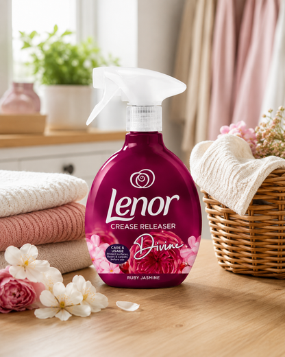 Lenor Crease Releaser Divine Ruby Jasmine purškiklis drabužių raukšlėms lyginti