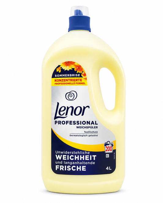 Lenor Professional Sommerbrise koncentruotas audinių minkštiklis 4 l, 200 skalbimų