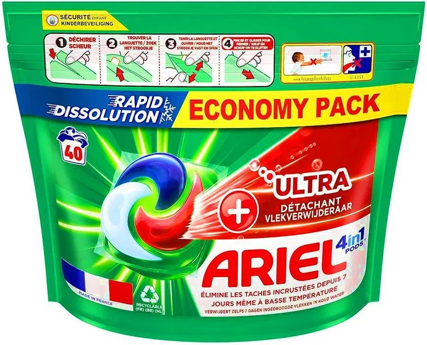 Ariel 4in1 Ultra Laundry 40 vnt. skalbimo kapsulės